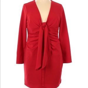 Red long sleeve mini INC International Concepts cocktail dress size XL